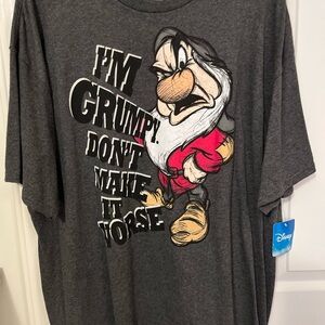 Disney Grumpy Character Men's Dark Gray T-Shirt